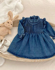 Classic Ruffle Denim Dress