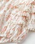 Vintage Floral Romper (Pink)