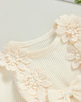 Long sleeve Floral Lace Romper
