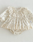 Willow Lace Floral Baby Romper Dress