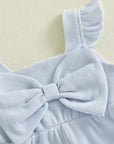 Willow Bow Ribbed Baby Romper
