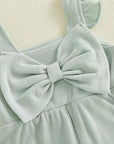 Willow Bow Ribbed Baby Romper