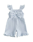 Willow Bow Ribbed Baby Romper