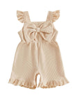 Willow Bow Ribbed Baby Romper