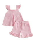 Harper Bow Stripe Romper Set