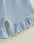 Harper Bow Stripe Romper Set
