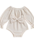 Waffle Bow Romper