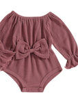 Waffle Bow Romper