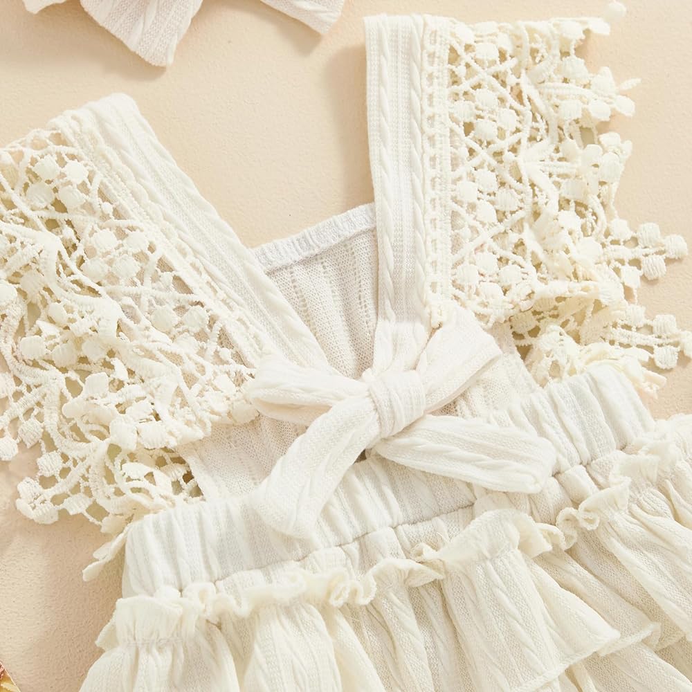 2pcs Ruffle Sleeveless Romper