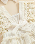 2pcs Ruffle Sleeveless Romper