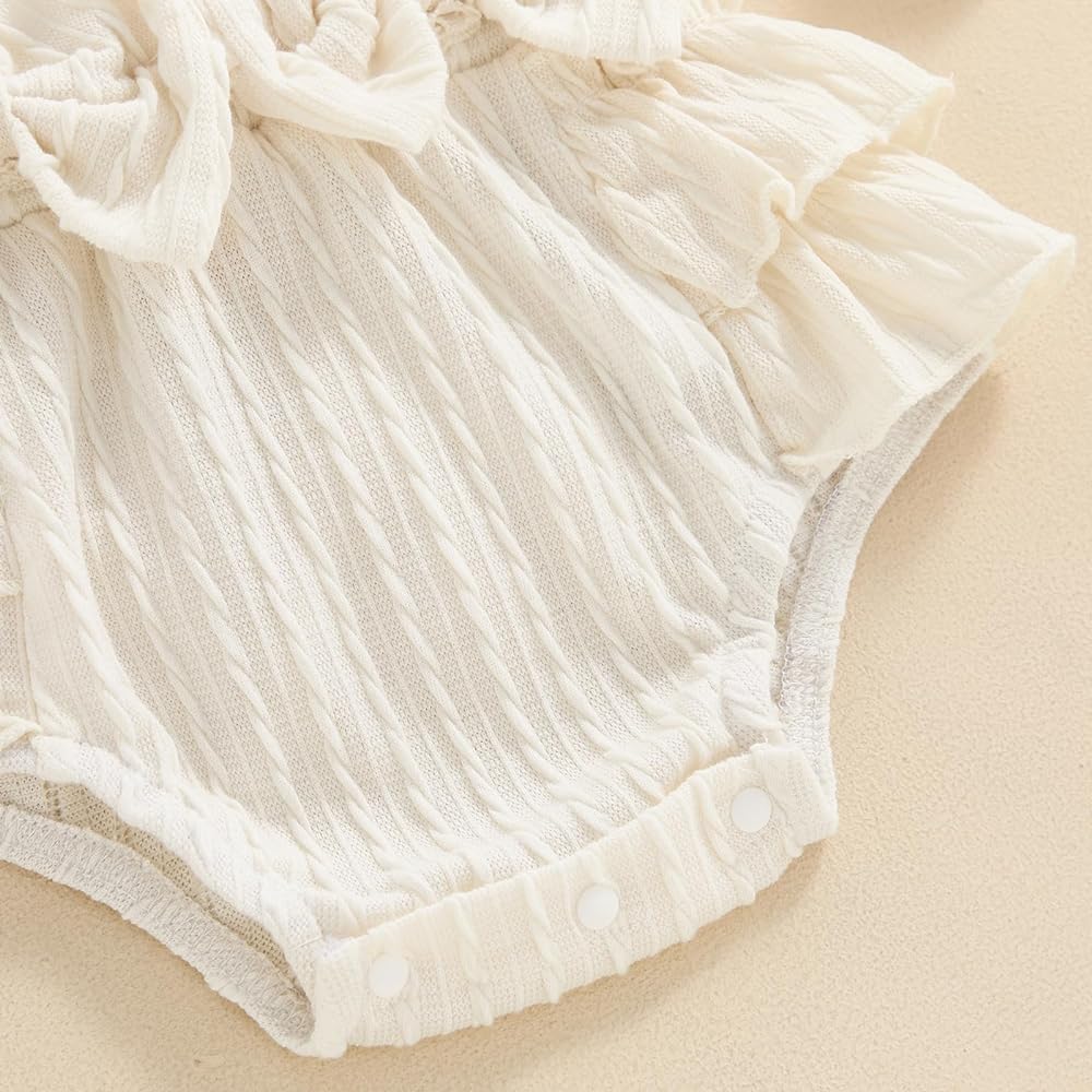 2pcs Ruffle Sleeveless Romper