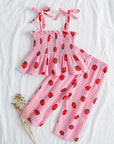 Strawberry Picnic Smocked Set