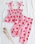 Strawberry Picnic Smocked Set