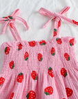 Strawberry Picnic Smocked Set