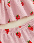 Strawberry Sweetheart Peplum Set