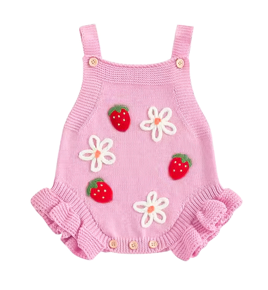 Berry Sweet Knit Romper