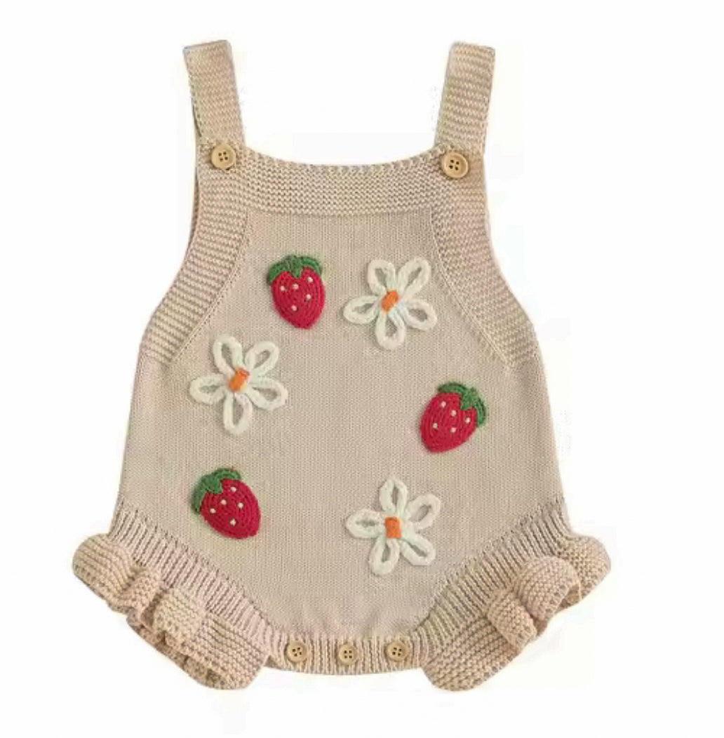 Berry Sweet Knit Romper