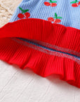 Cherry Sky Ruffle Short Set