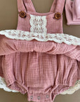 Vintage Skirted Lace Romper (White)