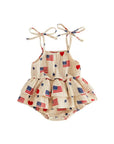 Sweet Liberty Ruffle Bubble Romper