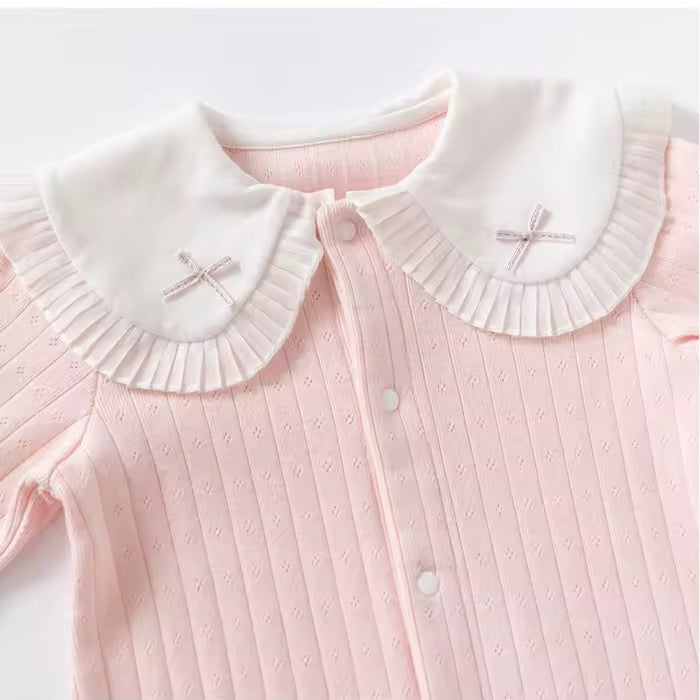 Heirloom Pleated Collar Romper