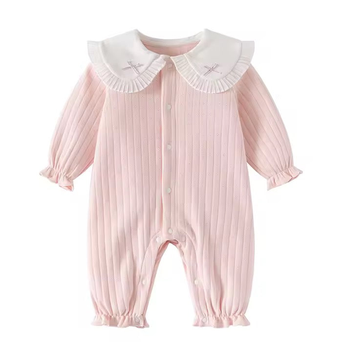 Heirloom Pleated Collar Romper