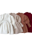 Puff Sleeve Knitted Dress