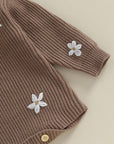 Knit Long Sleeve Floral Sweater