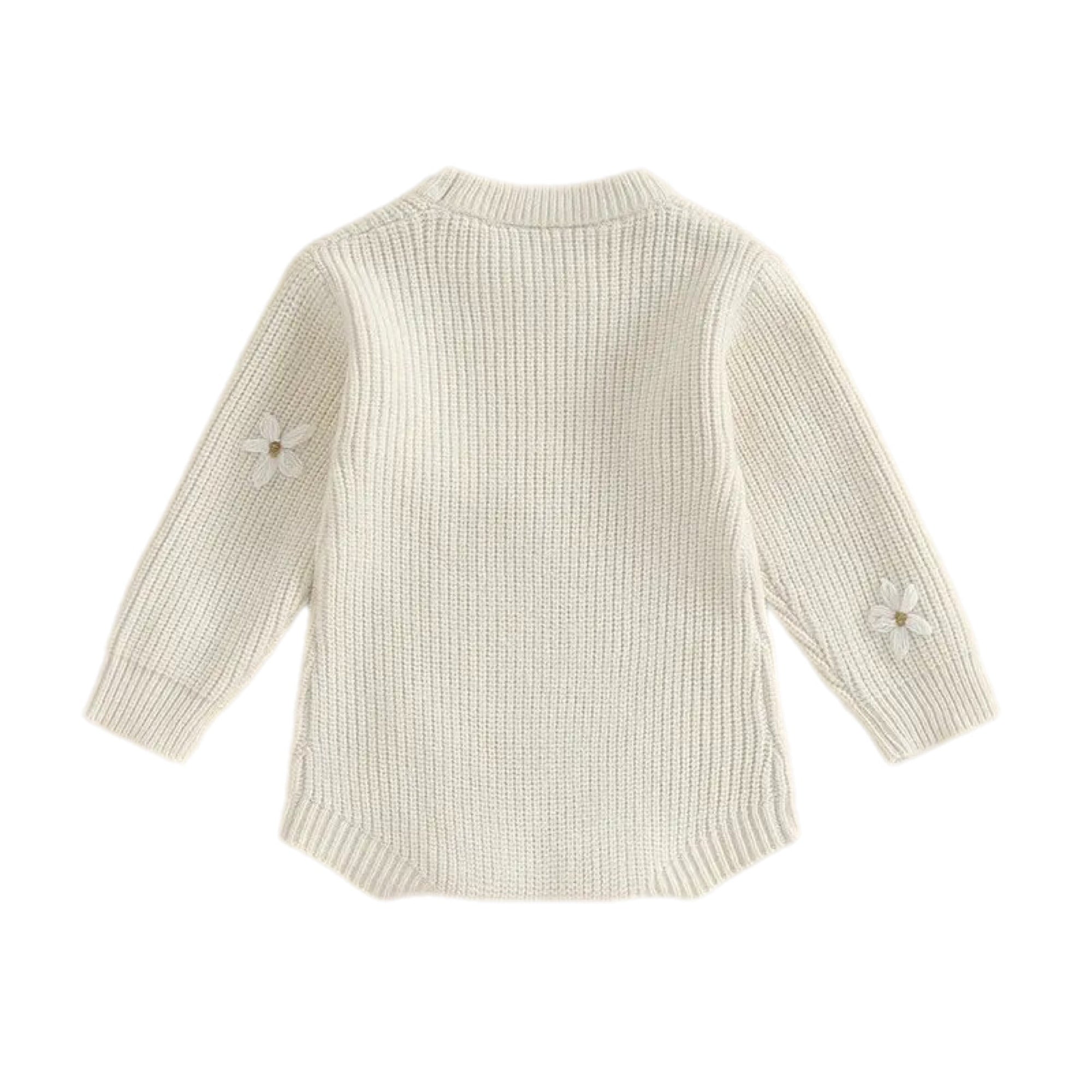 Knit Long Sleeve Floral Sweater