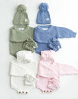Chunky Knit Romper - Ivory Cloud