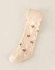 Vintage Bow Knit Baby Tights