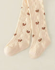 Vintage Bow Knit Baby Tights