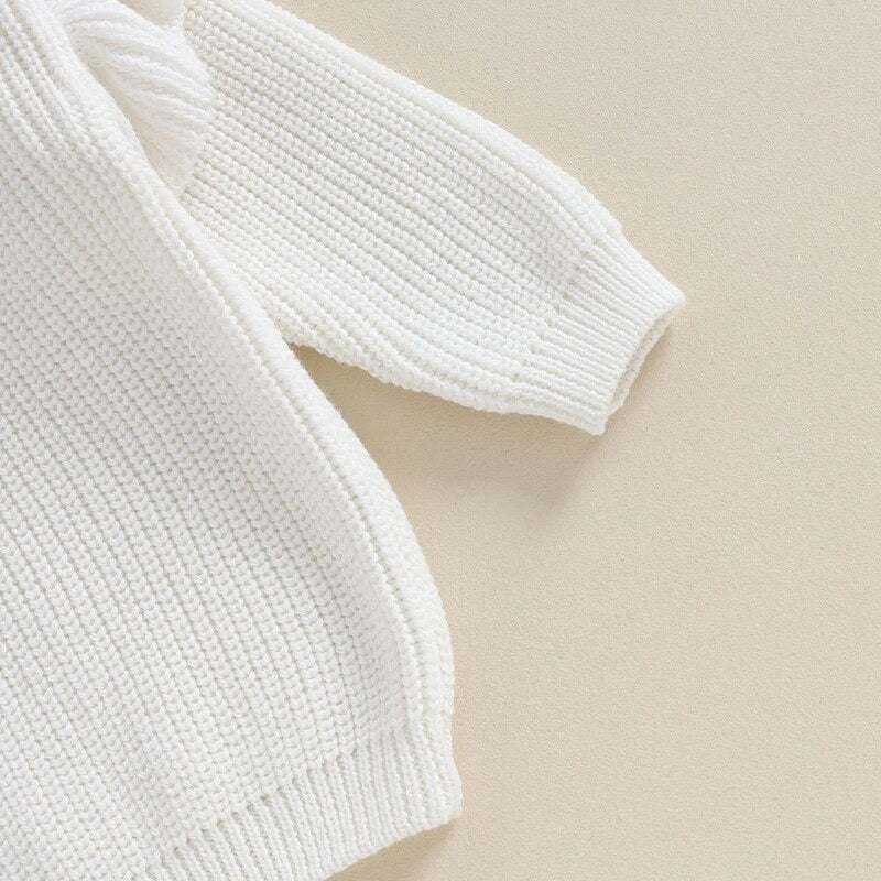 Personalized Ruffle Long Sleeve Knit