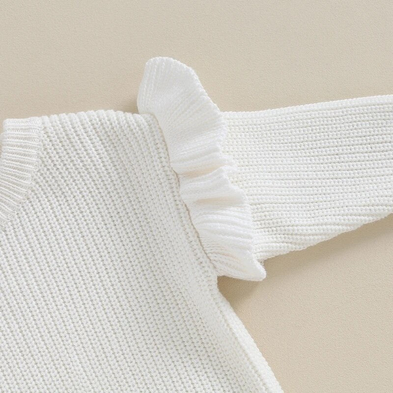 Personalized Ruffle Long Sleeve Knit