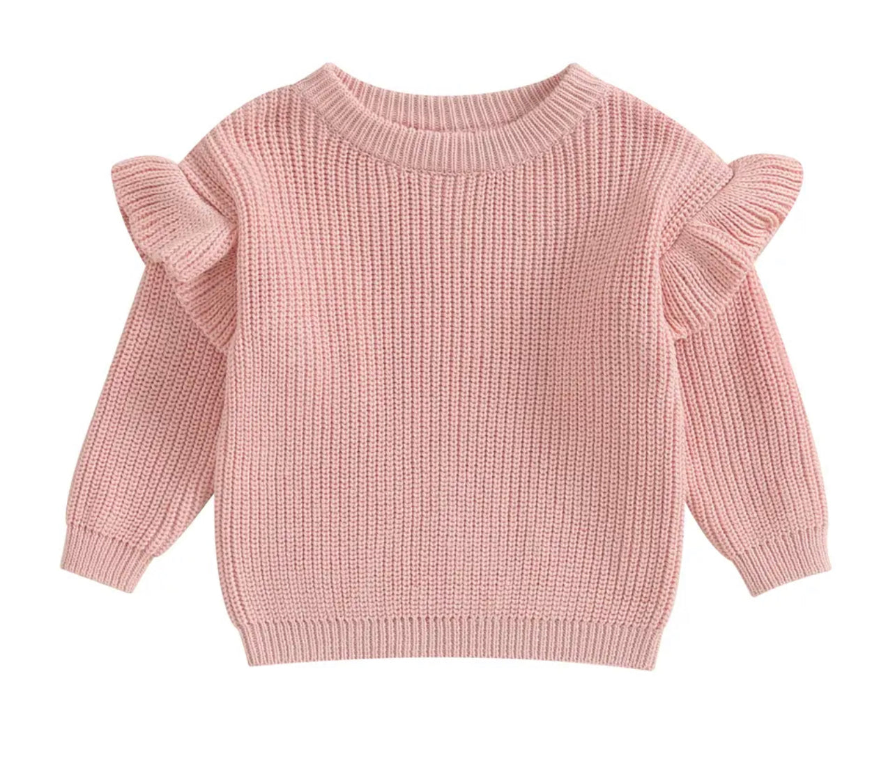 Personalized Ruffle Long Sleeve Knit