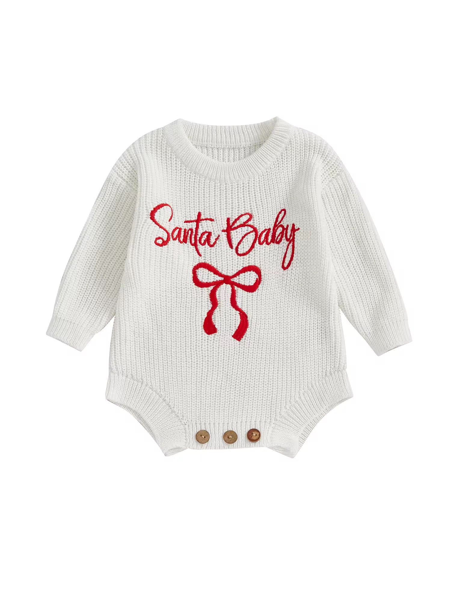 Santa Baby Sweater Romper (multiple Colors)