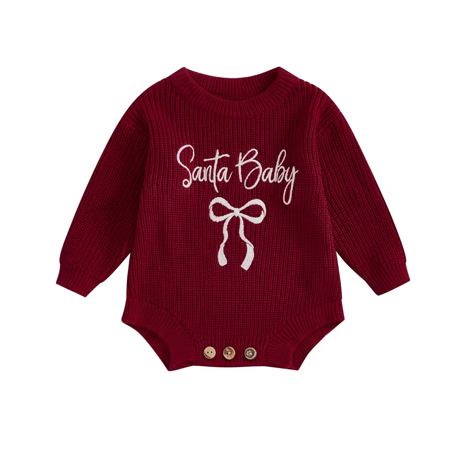 Santa Baby Sweater Romper (multiple Colors)