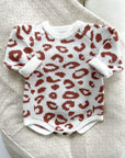 Knit Cotton Leopard Romper