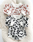 Knit Cotton Leopard Romper