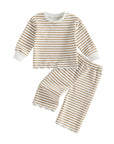 Scalloped Stripe Lounge Set