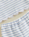 Scalloped Stripe Lounge Set