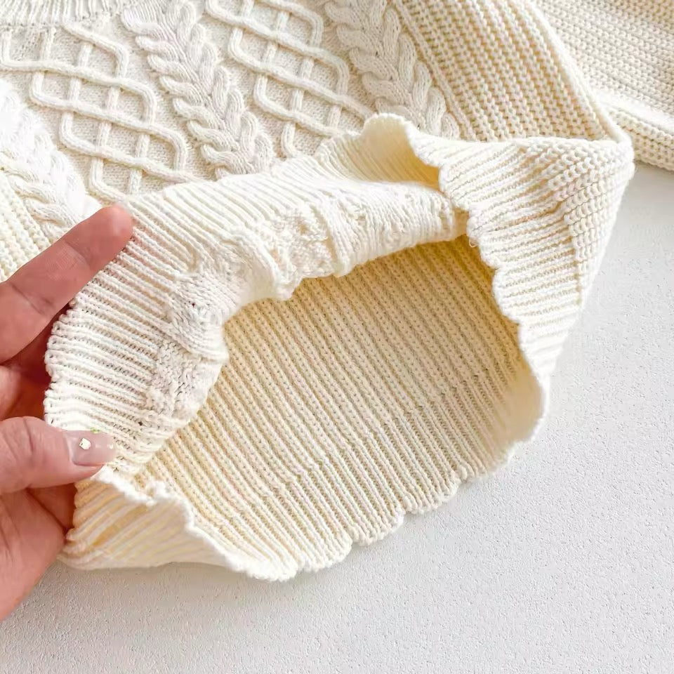 2pcs Ruffle Sweater Pants Set