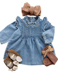 Classic Ruffle Denim Dress