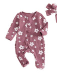 2pcs Floral Onesie Set