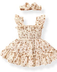 Floral Smocked Ruffle Romper Set