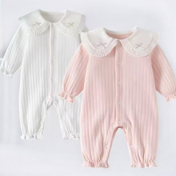 Heirloom Pleated Collar Romper