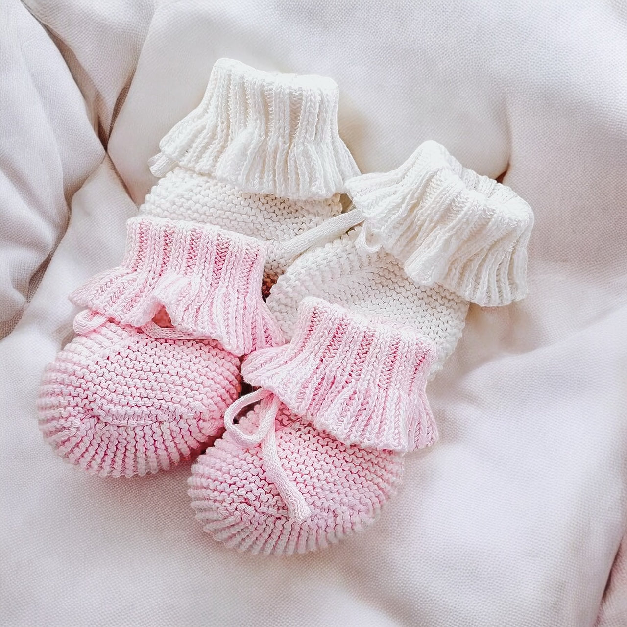Ruffle Knit Booties