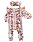 Blushing Blooms Ruffle Onesie Set