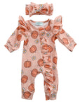 Pumpkin Patch Bloom Ruffle Onesie Set