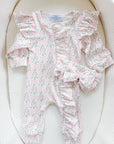 Blush & Bows Ruffle Onesie Set